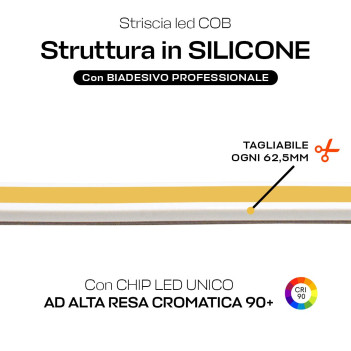 KING LED | Striscia led COB 50W 24V IP68 da immersione subacquea