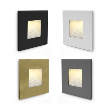 Segnapasso LED da incasso da Muro 1W 3000K 220V IP44 Colore bianco – DARK LIGHT WALL