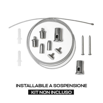 Profilo led piatto con installazione a magnete 1814 per Striscia Led - 2 metri