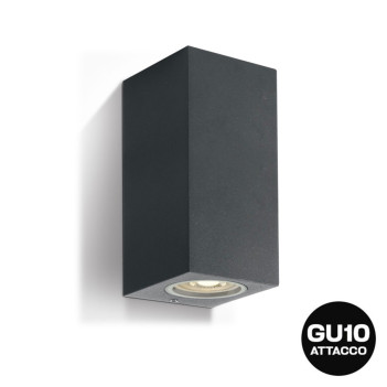 Wall light with GU10 socket Garden series 220V IP65 - Anthracite Die Cast