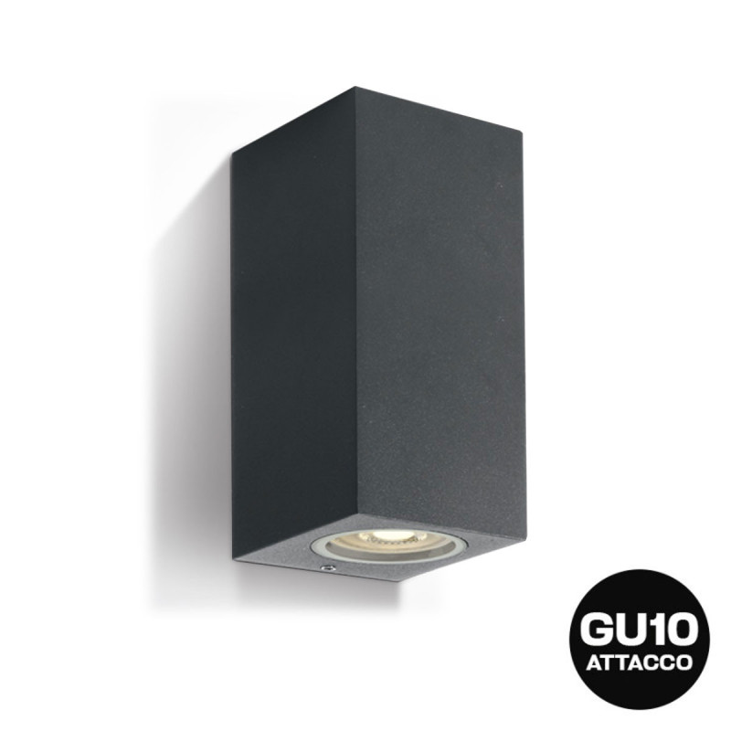 Wall light with GU10 socket Garden series 220V IP65 - Anthracite Die Cast