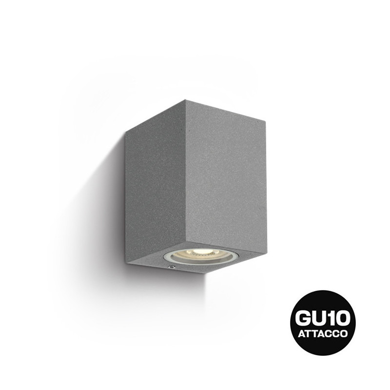 Wall light with GU10 socket Garden series 220V IP65 - Gray Die Cast