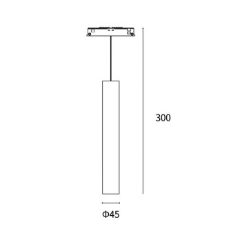 Lampada led a sospensione 7W Dimmerabile per binario magnetico 48V