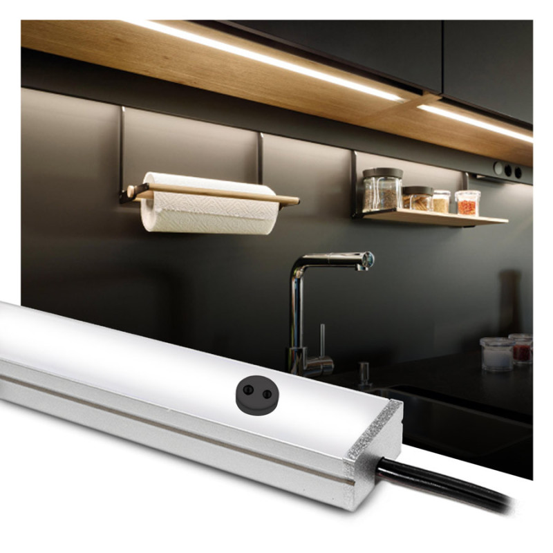 Tailor-made, Bespoke Lighting Flat Led Bar 9mm Thickness with Sensor and Dimmer - Ready to Use
