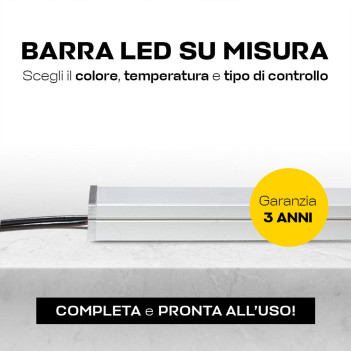 Barretta Led su Misura e Personalizzabile Piatto Spessore 9mm - Pronto all’Uso