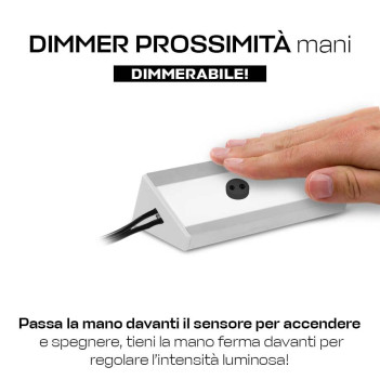 Barretta Led su Misura e Personalizzabile Angolare 30° con Sensore e Dimmer - Pronto all’Uso