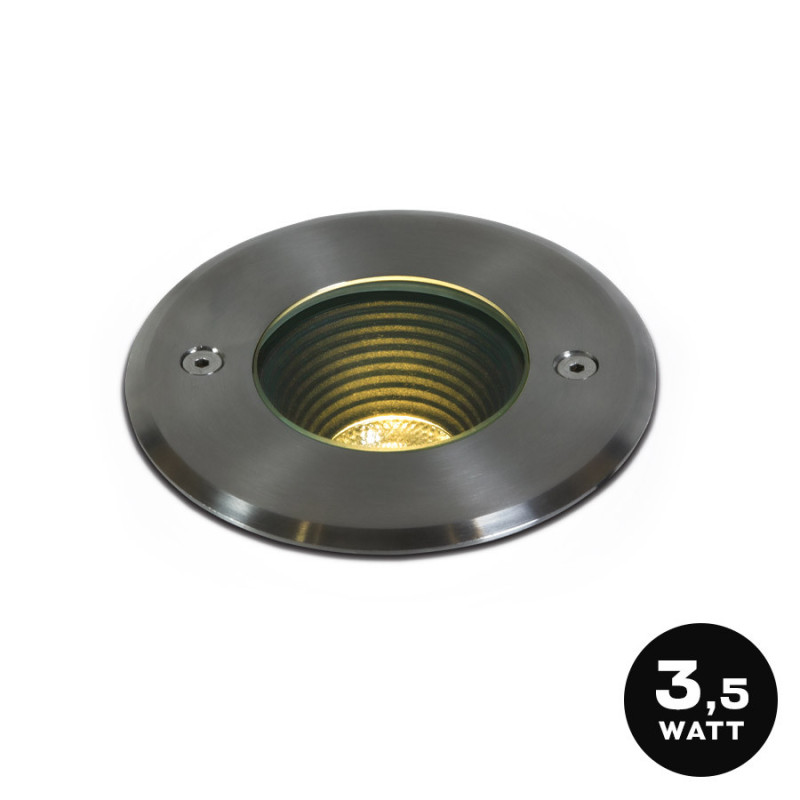 3.5W 300lm 230V INOX316L IP67 - Round Hole 100mm Recessed Walklight