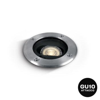 Walkable Led Spotlight AETH with GU10 Lampholder IP67 230V Inox316 H145mm Hole 115mm