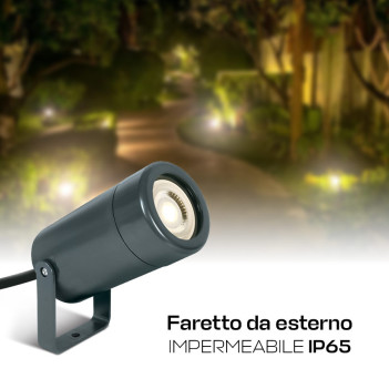 Faretto da Giardino con Picchetto con Attacco GU10 IP65 Antracite - ABS Garden Spot