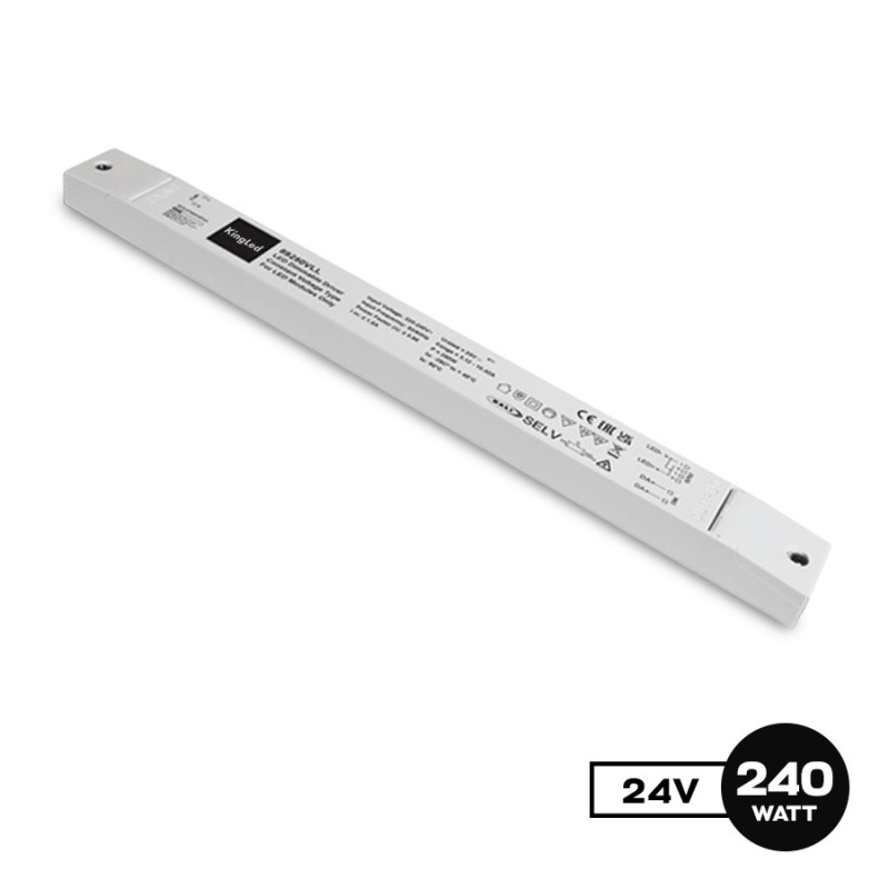 Alimentatore 240W 24V DALI e PUSH DIMMING - Serie DIMSLIM-K1