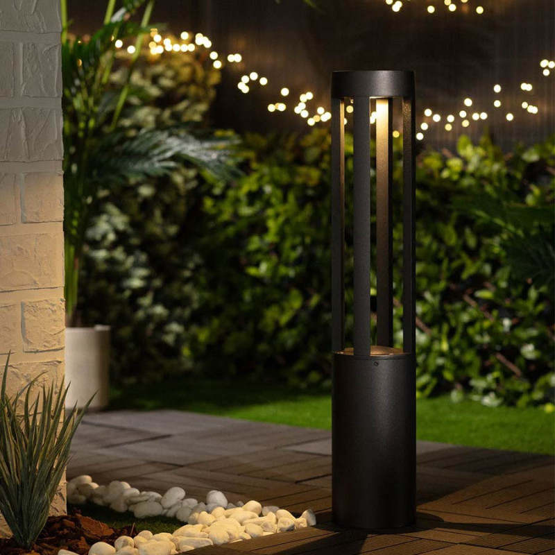 Lampada da Giardino decorativa 1,5W 120lm IP54 80cm con carica solare colore Nero - Solar Lamp