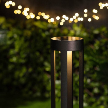 Lampada da Giardino decorativa 1,5W 120lm IP54 80cm con carica solare colore Nero - Solar Lamp