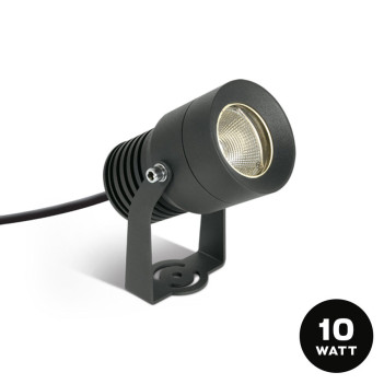 Garden Spotlight with Peg 10W 850lm 50D 230V IP65 Anthracite D75mm - Garden Spot