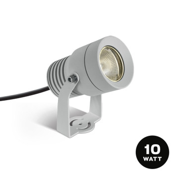 Garden Spotlight with Peg 10W 850lm 50D 230V IP65 White D75mm - Garden Spot