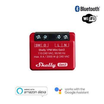 Shelly 1PM Mini Gen 3 - Device Automation Controller 230V 8A WiFi/Bluetooth Management -Power metering