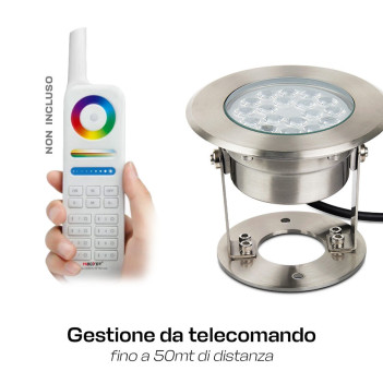 Faretto impermeabile IP68 per piscina RGB+CCT 9W orientabile