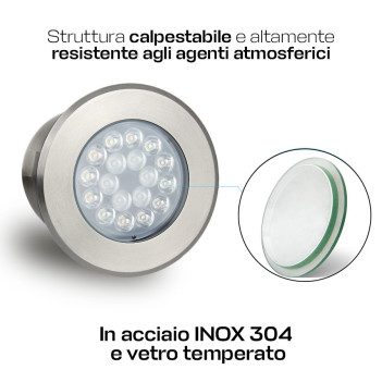 Faretto impermeabile IP68 per piscina RGB+CCT 9W orientabile