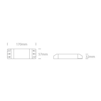 LED Driver 21-40W Constant Current 700mA Voltage Range 30-57V IP20 Dimmable Triac