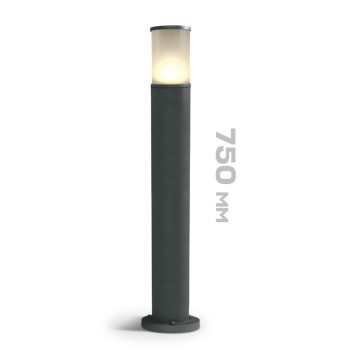 Garden bollard with E27 socket Tube series 75cm 220V IP54 - Anthracite