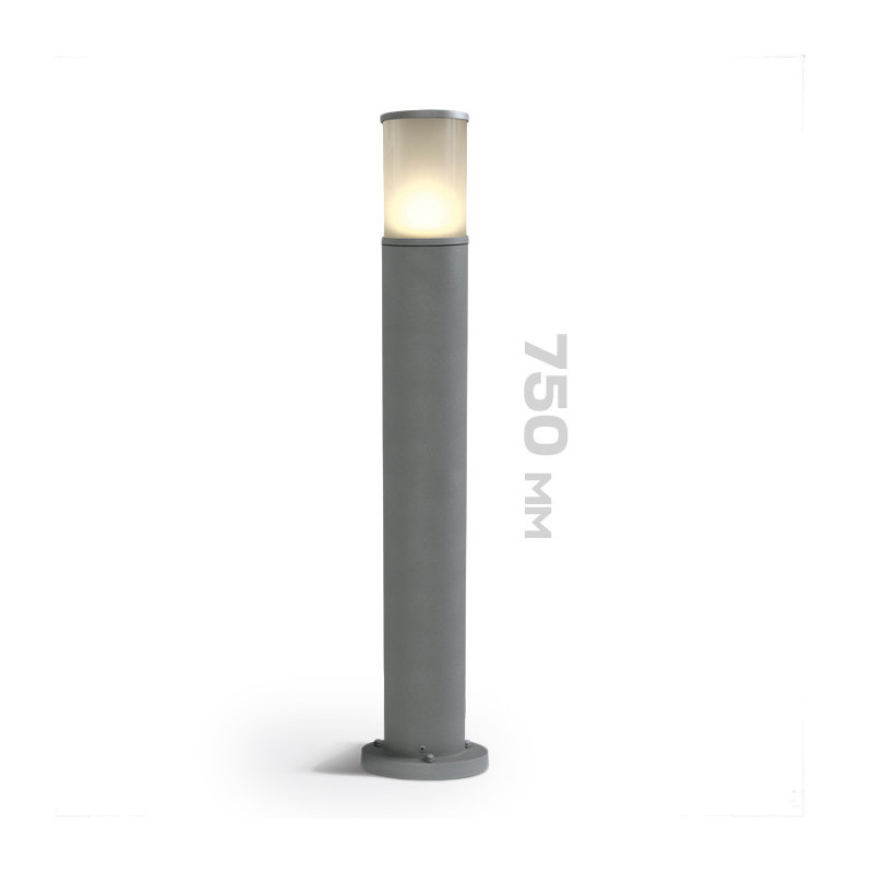 Paletto da giardino con attacco E27 serie Tube 75cm 220V IP54 - Grigio