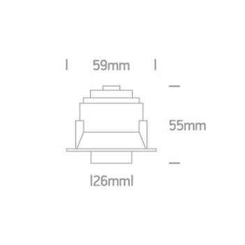 CYLINDER SERIES recessed spotlight adjustable 6W CRI90+ 38D with 52 mm hole colour White