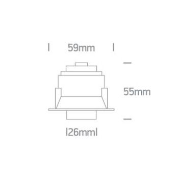 Faretto da incasso SERIE CYLINDER orientabile 6W CRI90+ 38D con foro 52 mm colore Bianco