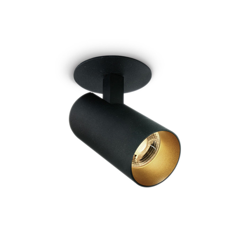 Faretto da incasso SERIE CYLINDER Orientabile 6,5W CRI90+ 36D con foro 45 mm colore Nero