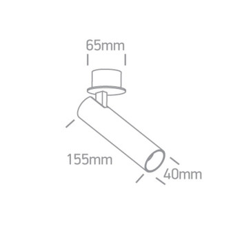 CYLINDER SERIES adjustable recessed spotlight 12W CRI90+ 36D with 55 mm hole colour White