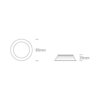 Recessed Downlight 10W 750lm CCT IP44 UGR19 Hole 86mm Colour White