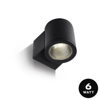 Wall light 6W 440lm 90mm Garden series 220V IP54 35D - Black