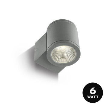 Wall light 6W 440lm 90mm Garden series 220V IP54 35D - Gray