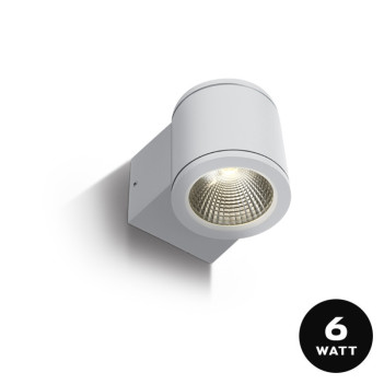 Applique da muro 6W 440lm 90mm serie Garden 220V IP54 35D - Bianco