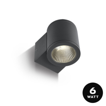 Wall light 6W 440lm 90mm Garden series 220V IP54 35D - Anthracite