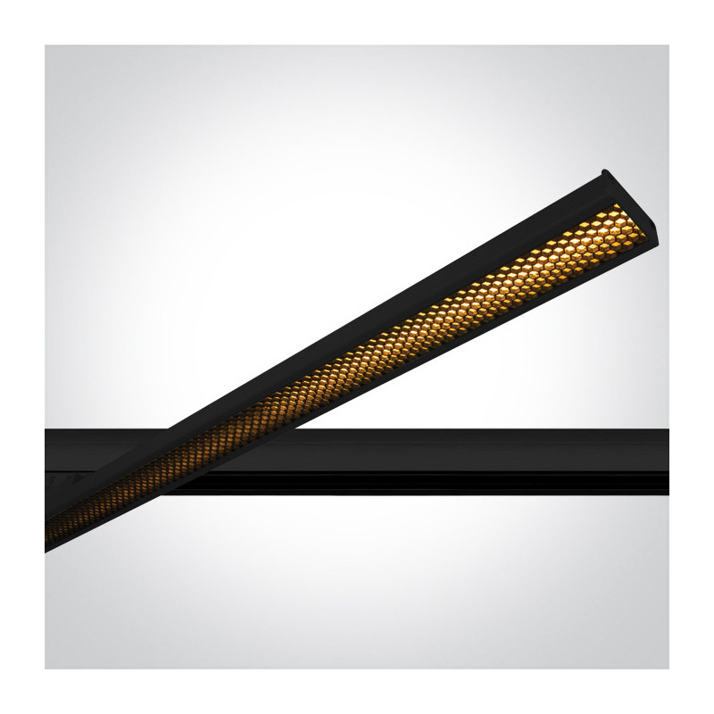 Lampada Led per Binario Trifase SERIE HONEYCOMB 40W 4800lm 120D CCT Colore Nero Orientabile