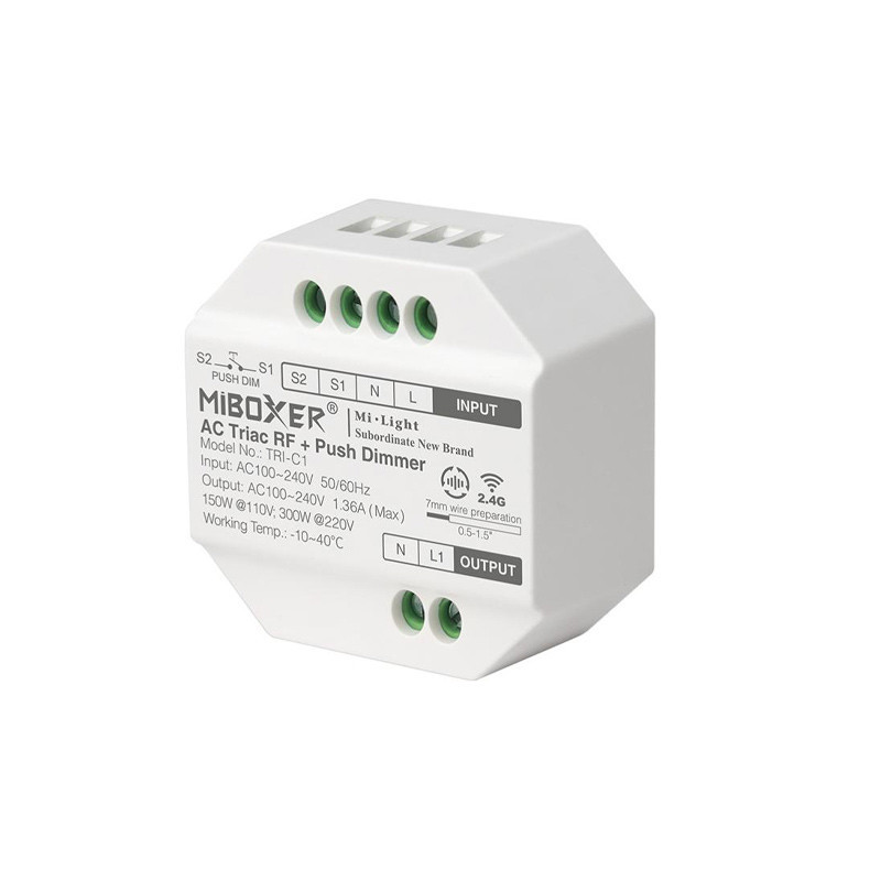 MiBoxer Mi Light TRI-C1 Modulo Dimmer Triac AC 100-240V