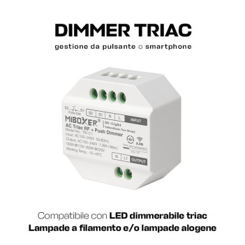 MiBoxer Mi Light TRI-C1 Modulo Dimmer Triac AC 100-240V