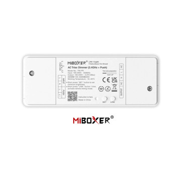 MiBoxer Mi Light TRI-PR Modulo Dimmer Triac AC 100-240V 500W Gestione da Telecomandi Mi Light e Pulsante Push