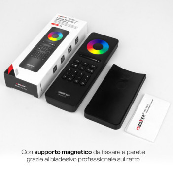 MiBoxer MiLight C5 Remote Control with Magnetic Holder Multicolour RGB+CCT Dimmer - Black