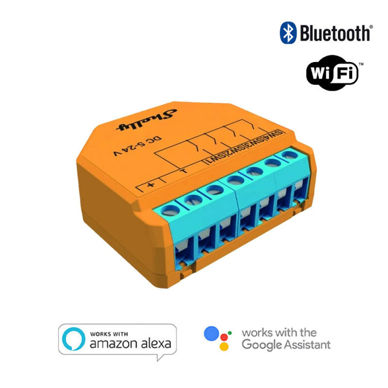 Shelly Plus I4 DC - Controller Smart con 4 Ingressi a Bassa Tensione 5V-24V Gestione WiFi e Bluetooth