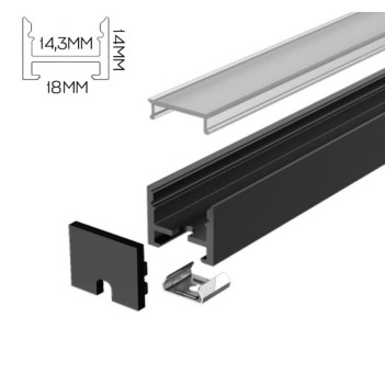 1814 Aluminium Profile for Led Strip with possibility of magnetic installation