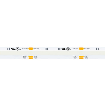 Led Strip COB CCT CRI90 150W 15,000lm DC 24V Dual White 2700K - 6500K IP20 PCB 10mm Chip Led Continued