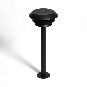 Solar Garden Bollard 120lm 3000K IP44 500mm Movement Sensor Black - PGS-O Series