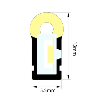 Flexible Led Neon 50mt 350W 12V IP67 - Red Light Cut 1cm - 120DX-12S Series en