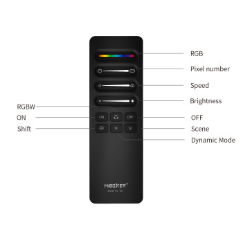 MiBoxer MiLight C6 SPI Digital Remote Control Multicolour - Black