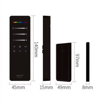 MiBoxer MiLight C6 SPI Digital Remote Control Multicolour - Black