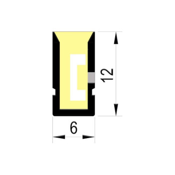 Neon Led Flessibile 10mt 100W 2600 Lumen 24V IP65 - Tagliabile - Serie NS204