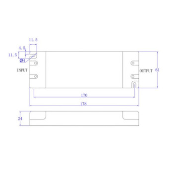 Alimentation 60W 48V IP20 Dimmable TRIAC Phase Cut - KVF-4860-TDH