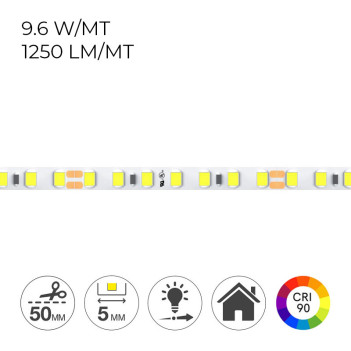 H.C. Series Slim Led Strip CRI90 48W 6250lm 24V IP20 PCB 5mm Coil of 700 SMD 2216