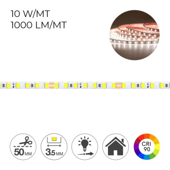 Striscia Led Slim H.C. CRI90 50W 5000lm 24V IP20 PCB 3.5mm Bobina da 700 SMD 2216