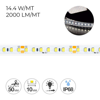 Led Strip Series72W 10000lm 24V IP68 PCB 10mm Coil of 700 SMD 2835